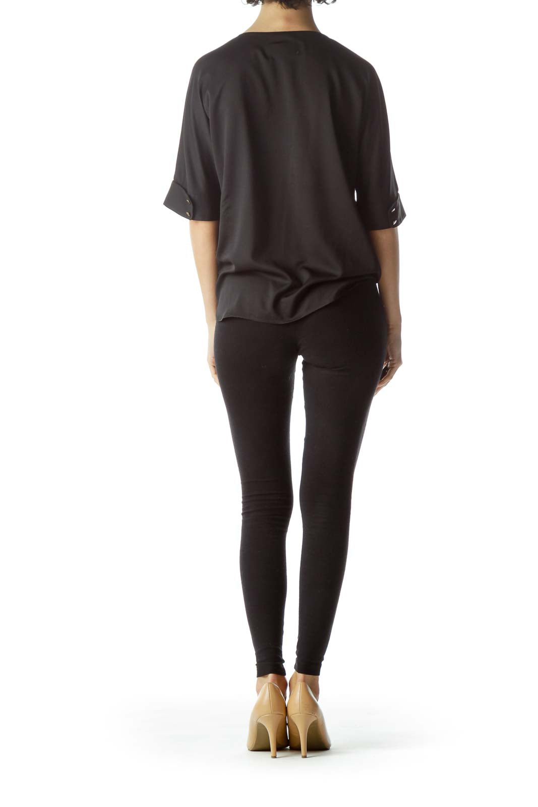 Black Short Sleeve Blouse