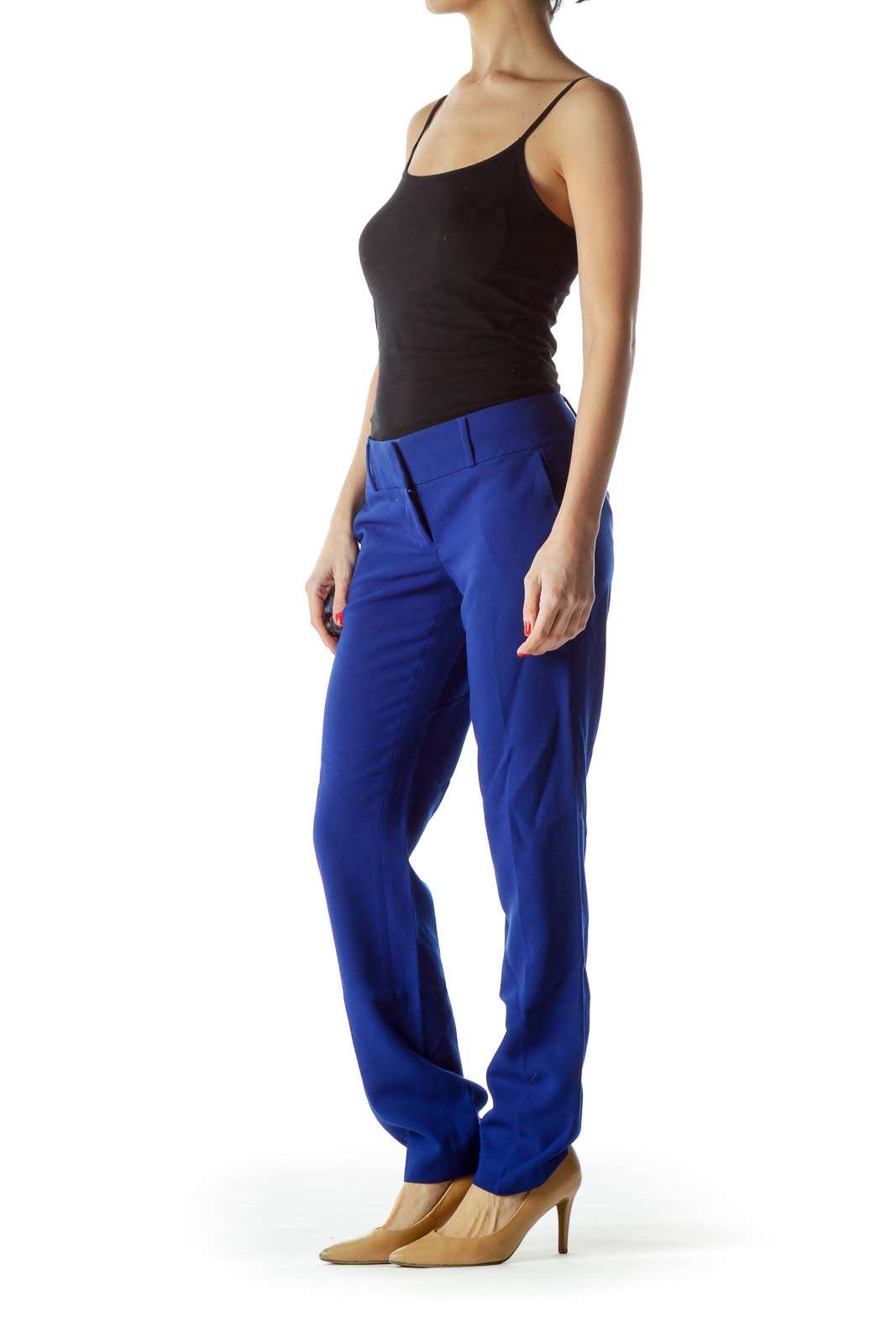 Electric Blue Straight Leg Pants