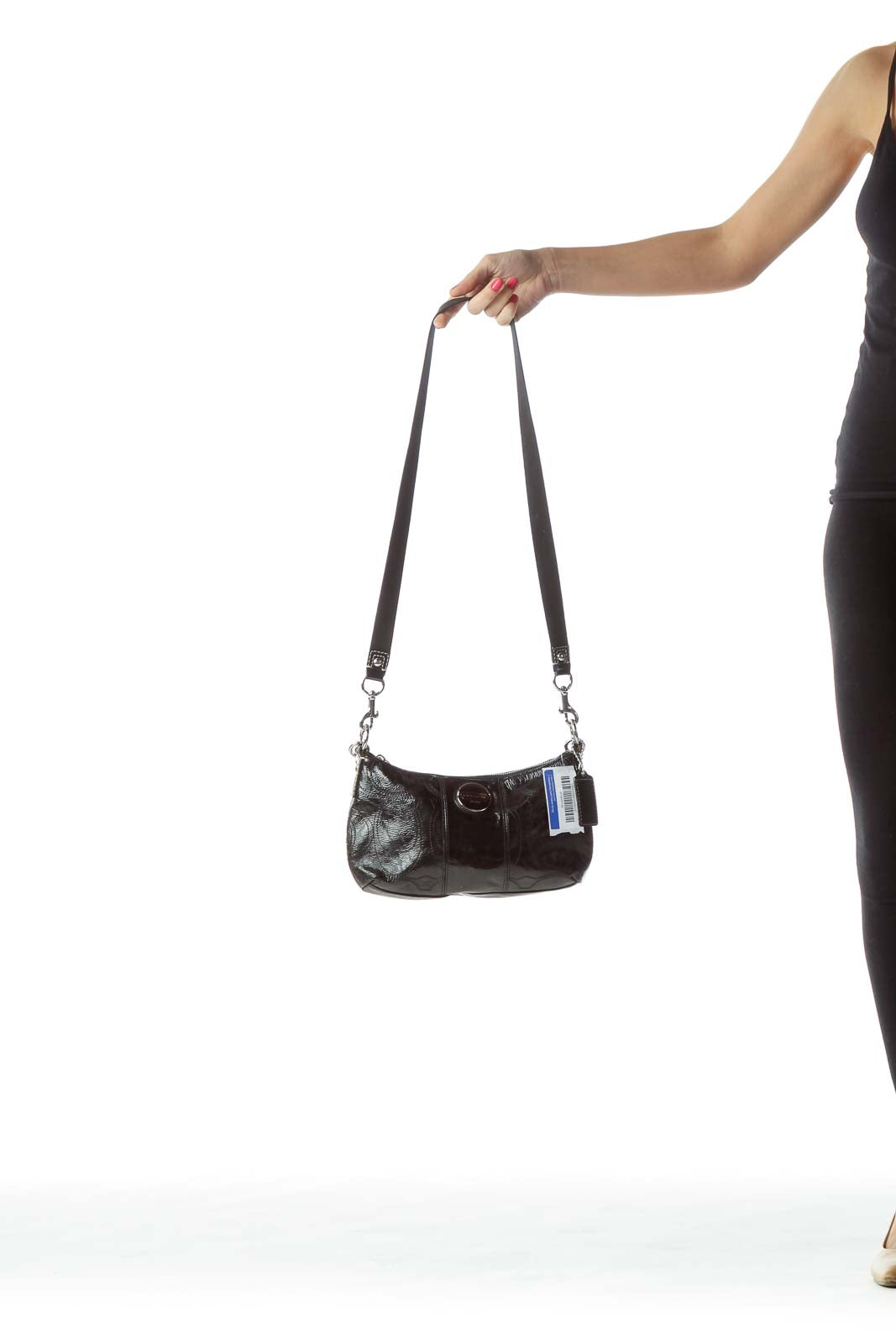 Black Patent Leather Crossbody Bag