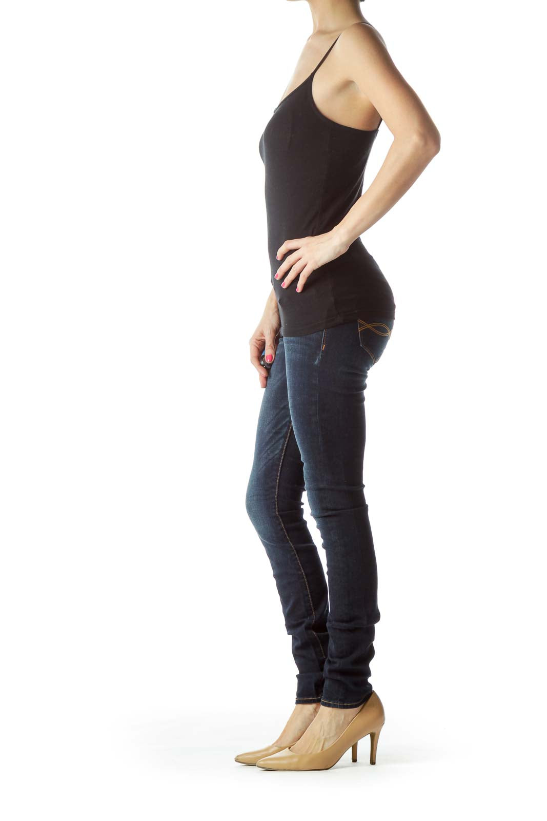 Navy Dark Wash Skinny Jeans