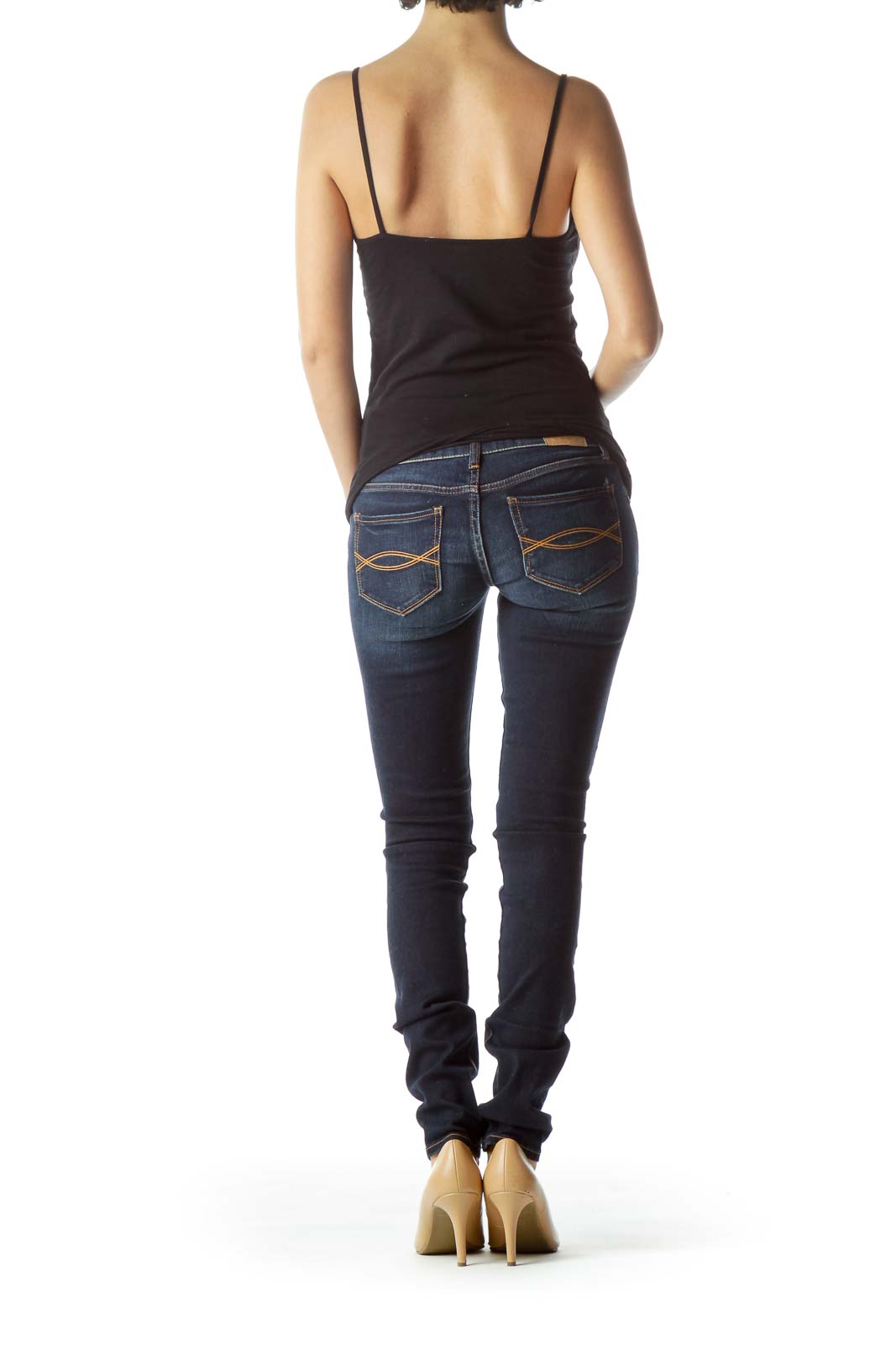 Navy Dark Wash Skinny Jeans