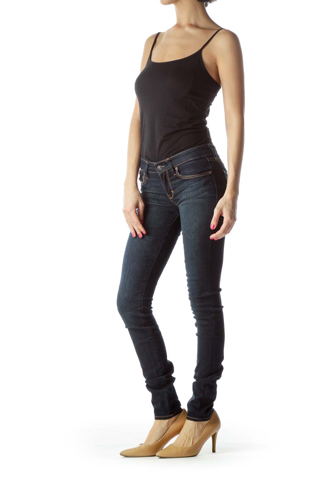 Navy Dark Wash Skinny Jeans