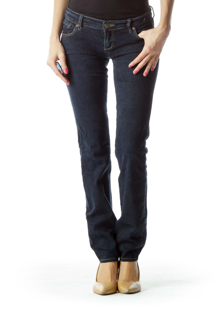 Navy Dark Wash Skinny Jeans