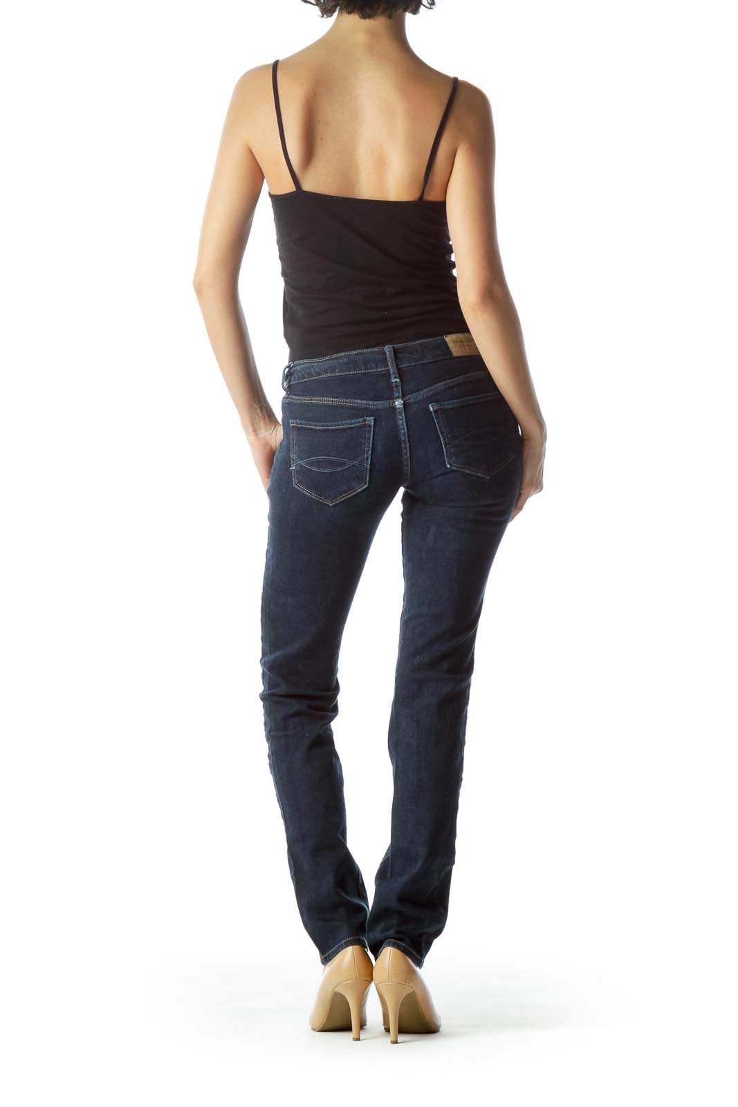 Navy Dark Wash Skinny Jeans