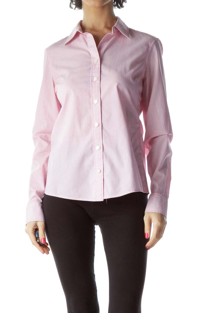 Pink Non-Iron Striped Shirt