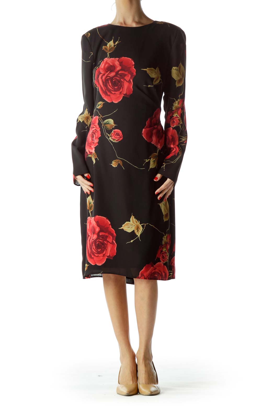 Black Rose Floral Dress