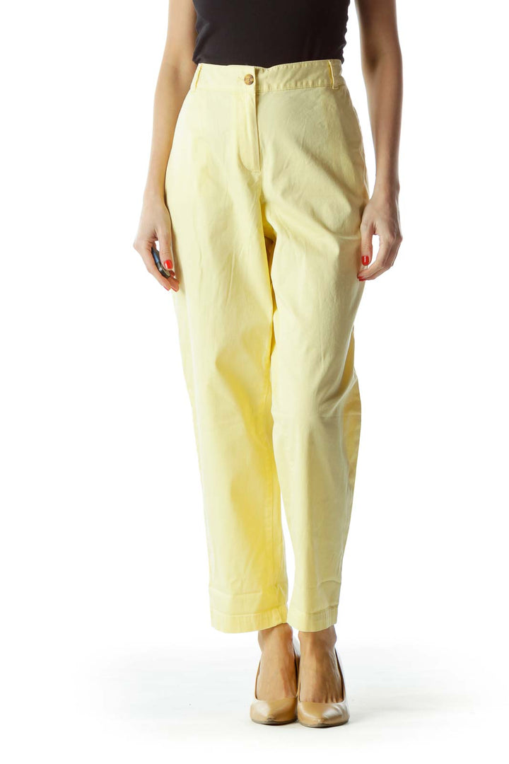 Light Yellow Tapered Pants