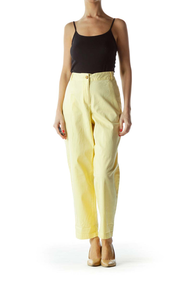 Light Yellow Tapered Pants