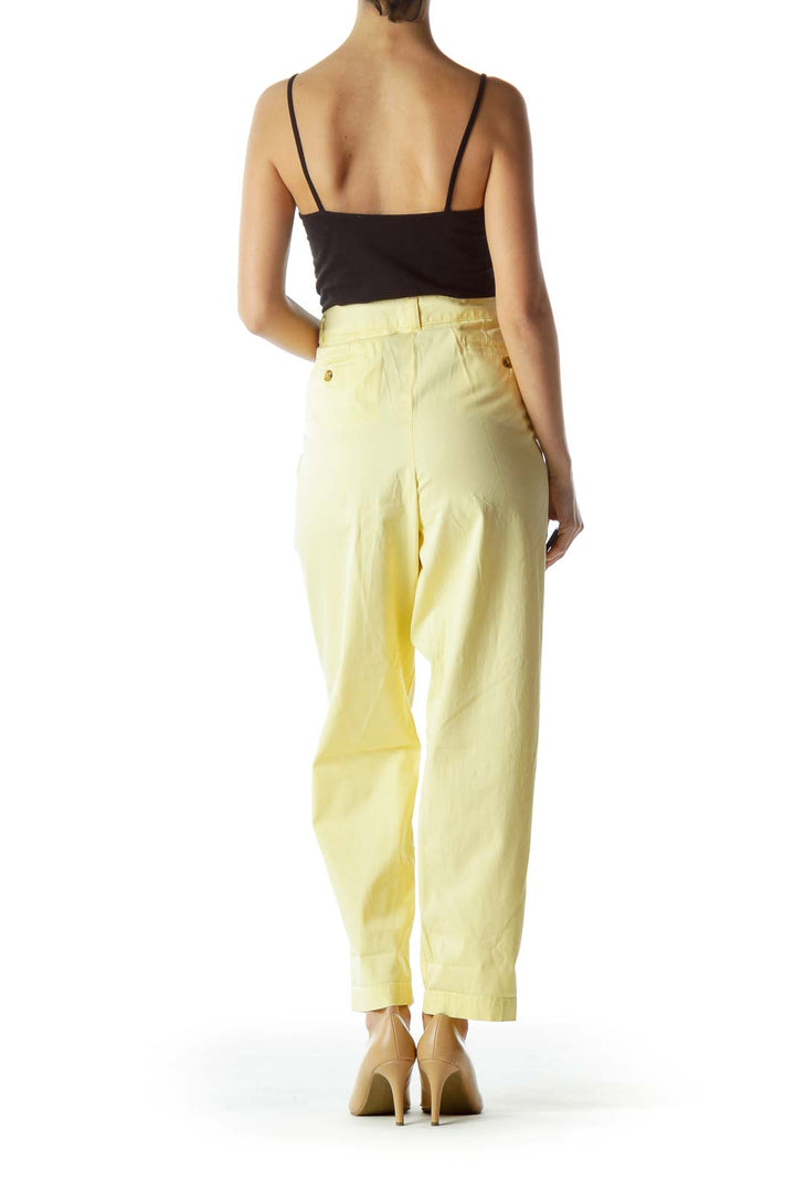 Light Yellow Tapered Pants