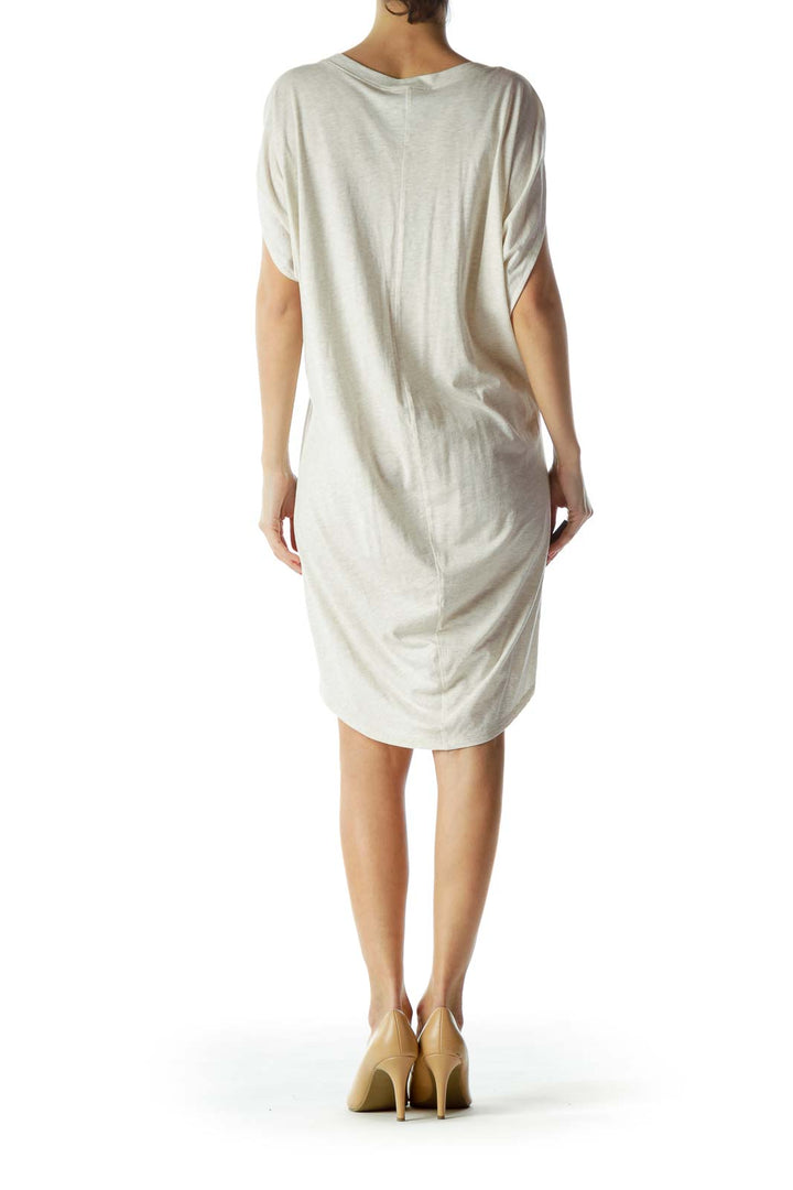 Cream Bat-Sleeve Tunic