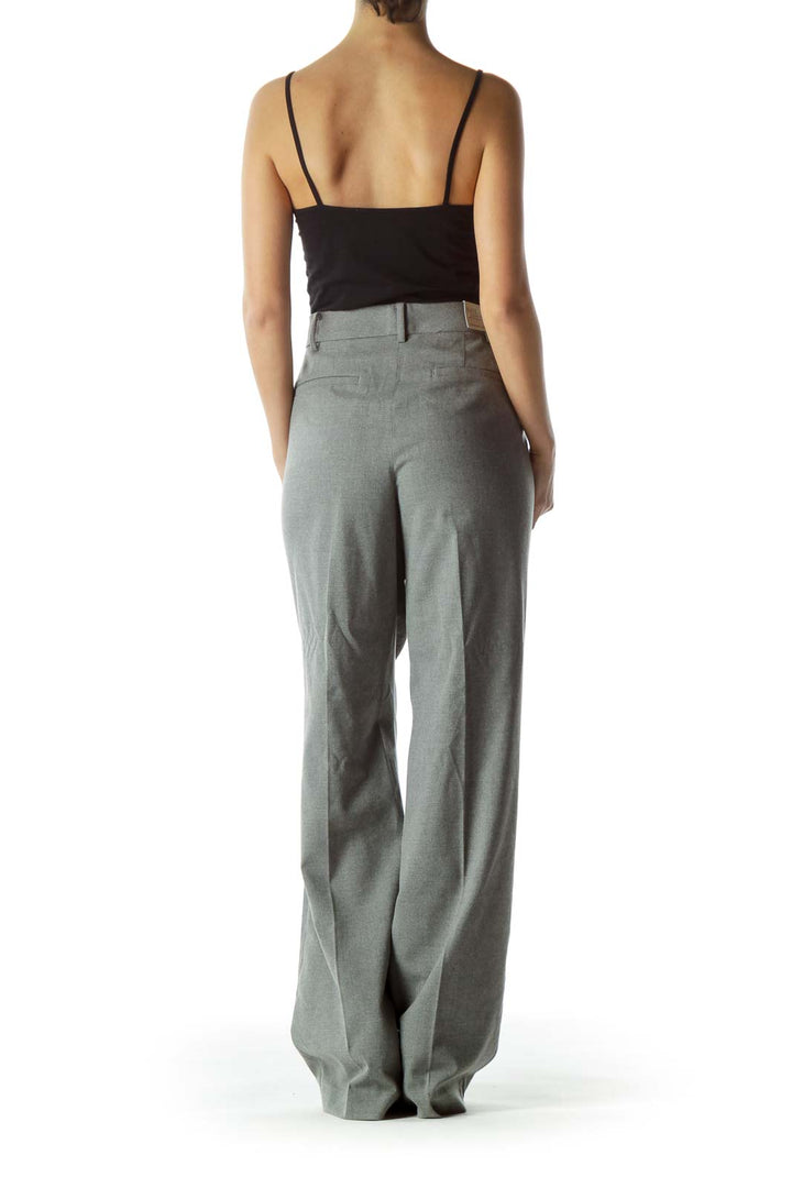 Gray Straight Leg Slacks