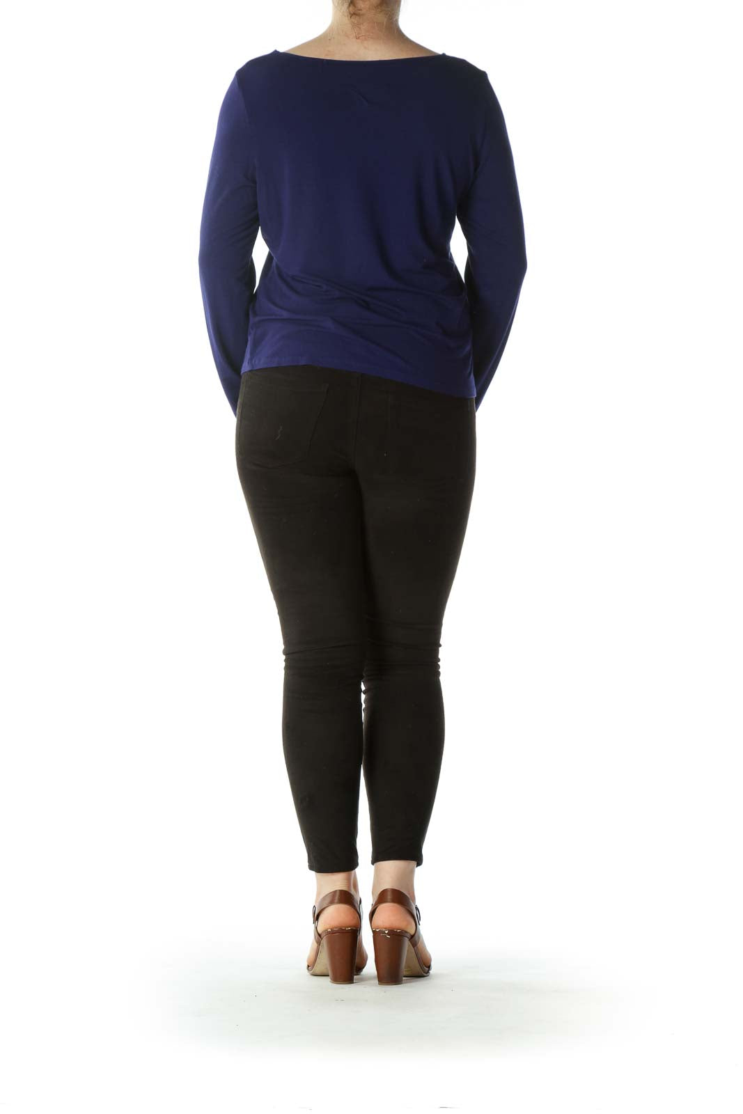 Royal Blue Round Neck Long Sleeve