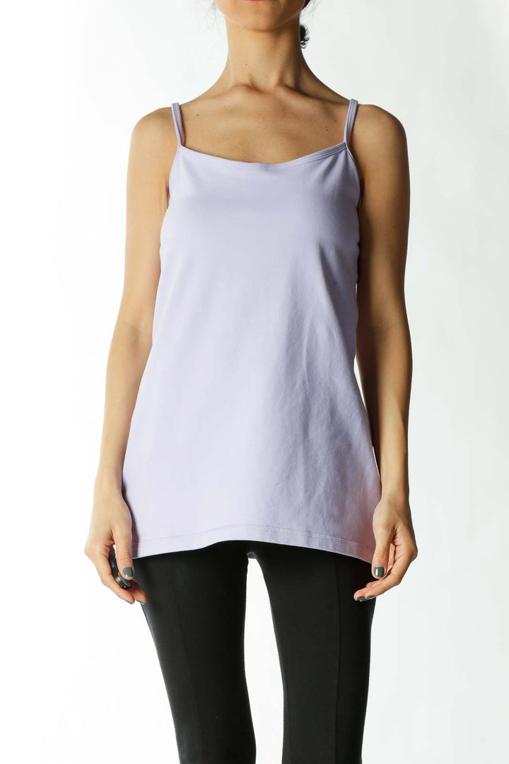 Light Purple Built-In Support Stretch Sports Top