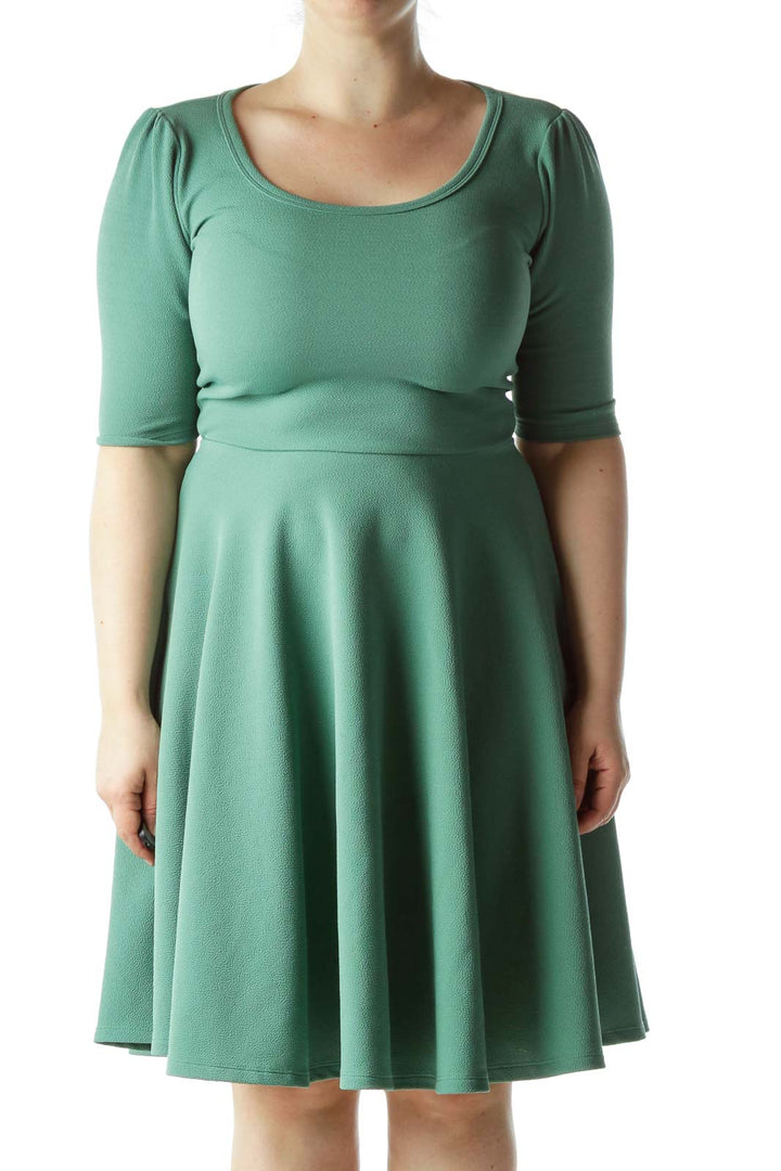 Green Flared Dress