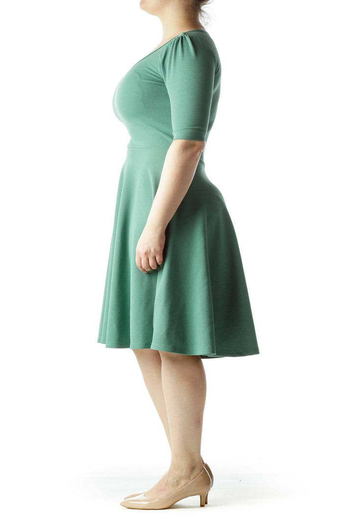 Green Flared Dress