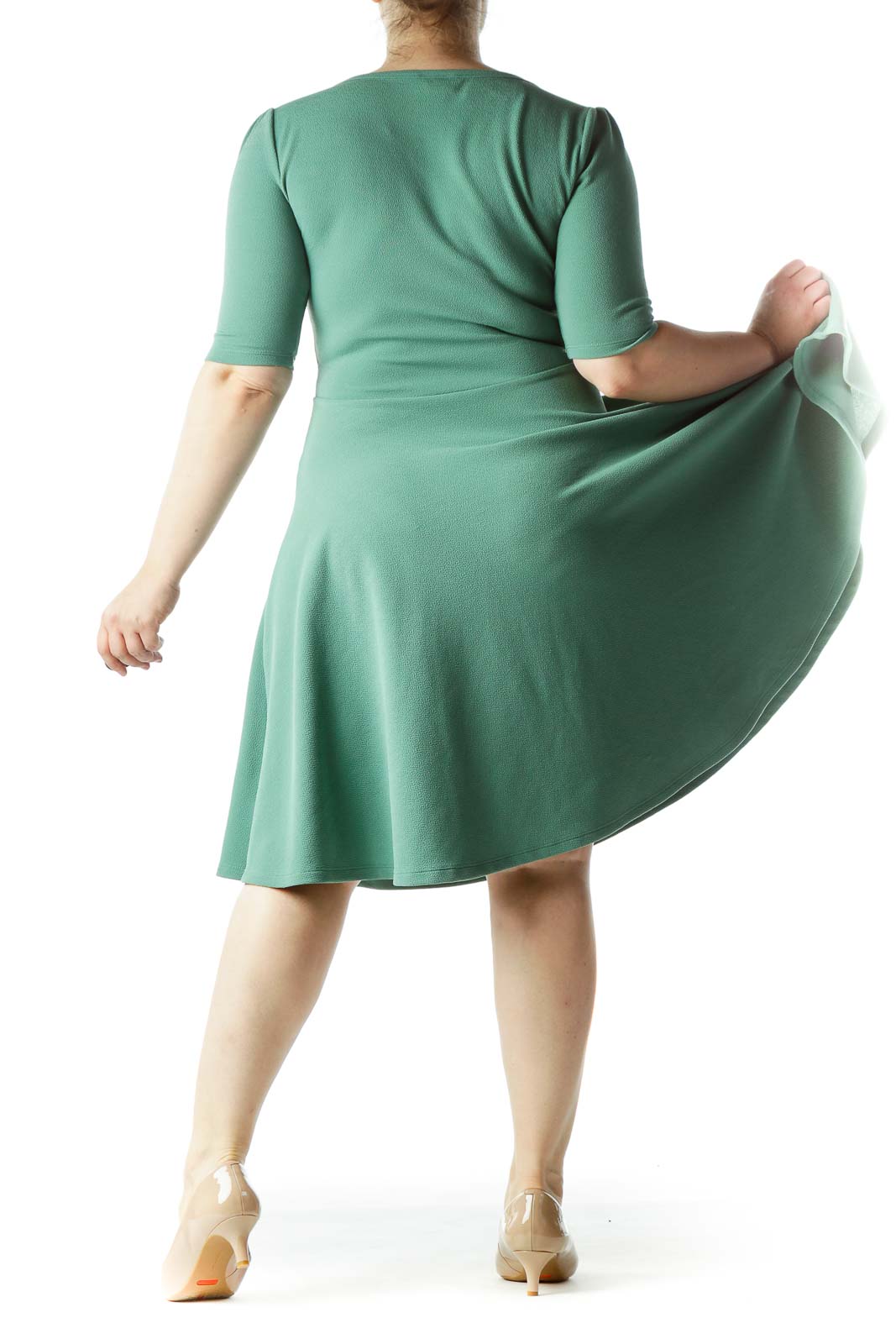 Green Flared Dress