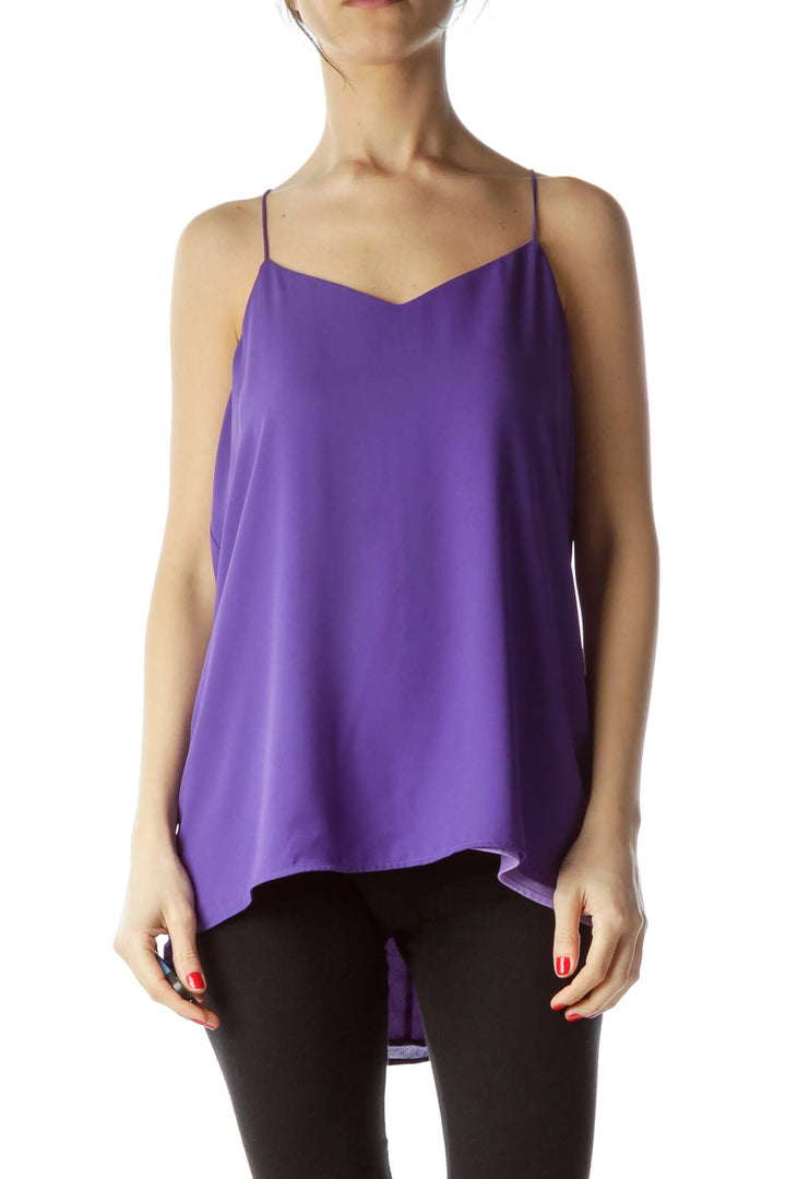 Purple Halter Neckline Reversible Top