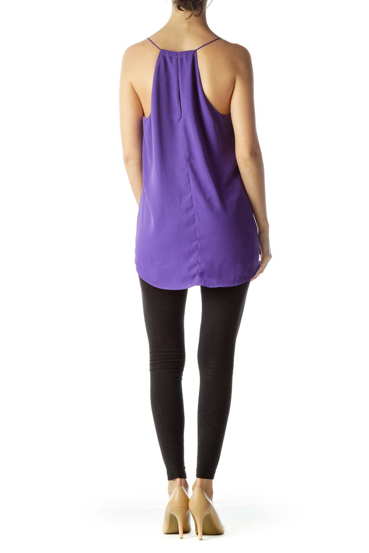 Purple Halter Neckline Reversible Top