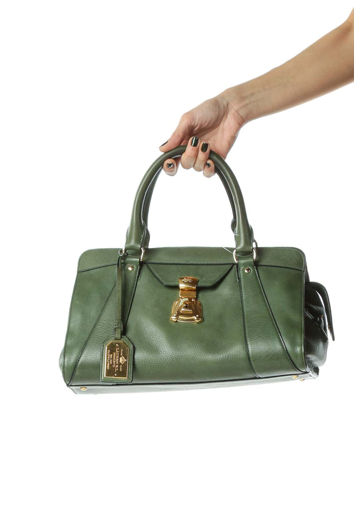 Green New Luxury Leather Tote Bag