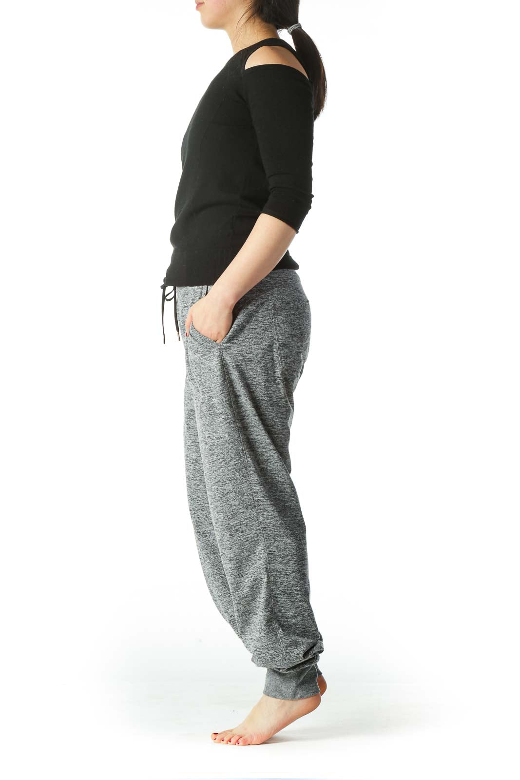 Gray Stretch Sports Pants