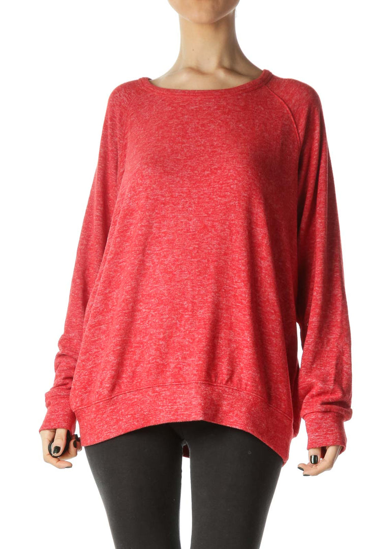 Red Mottled Pullover