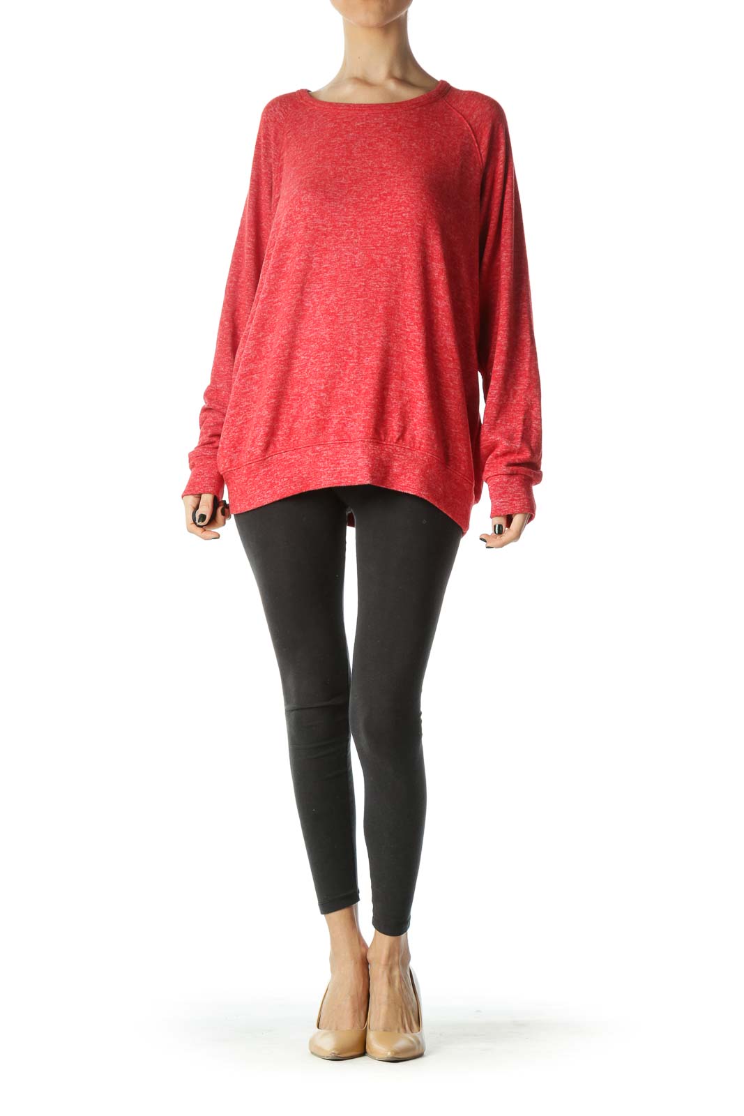 Red Mottled Pullover