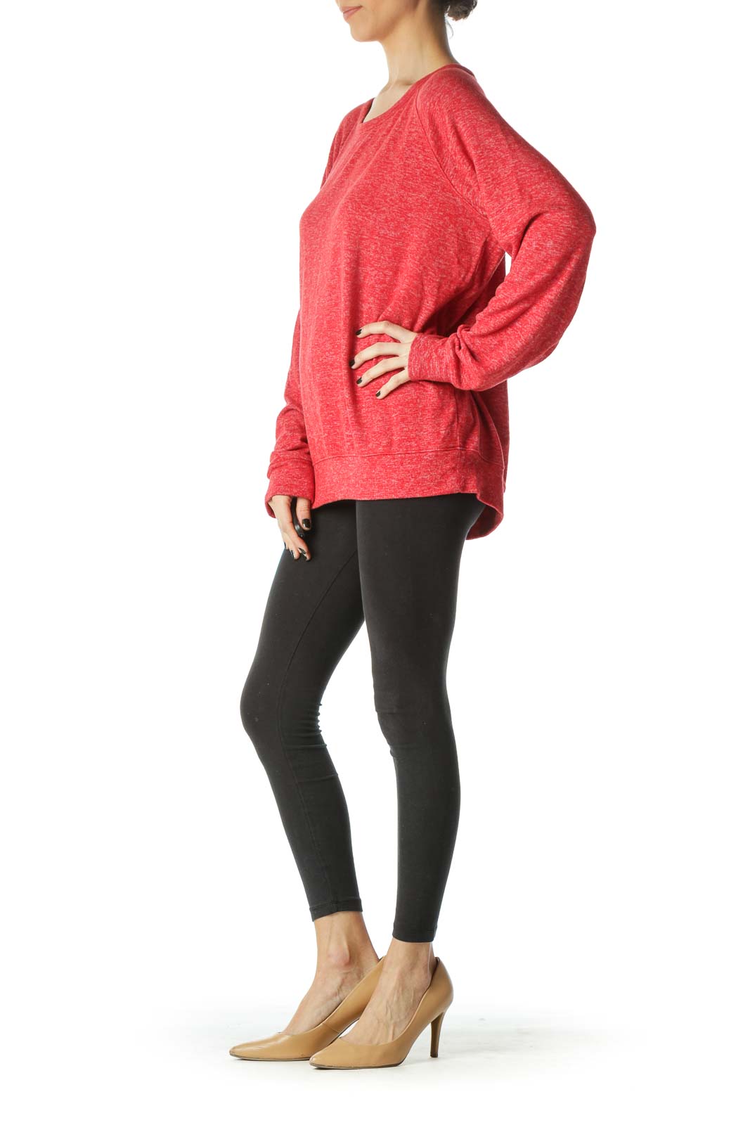 Red Mottled Pullover