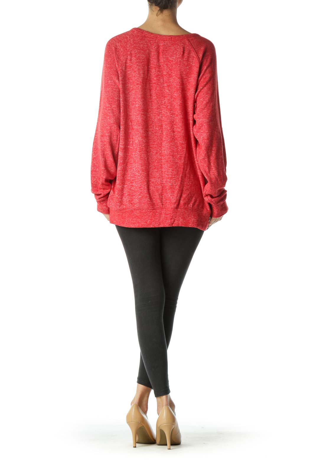 Red Mottled Pullover