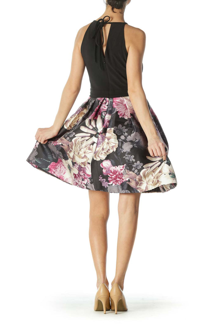 Black Floral Cocktail Dress