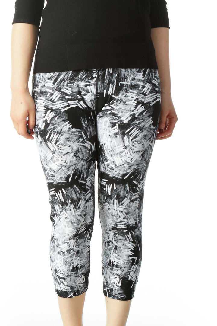 Black and White Capri Yoga Pant