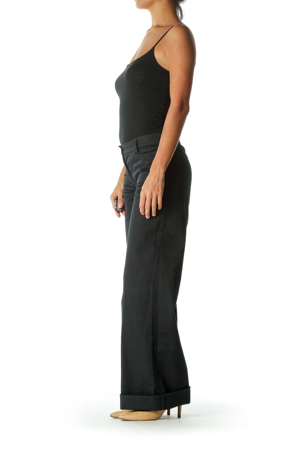 Black High Waisted Flared Pants