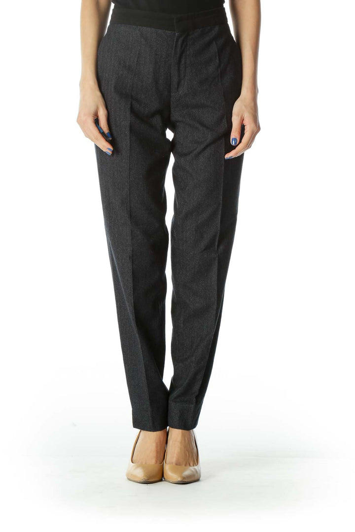 Black Twill Skinny Suit Pant