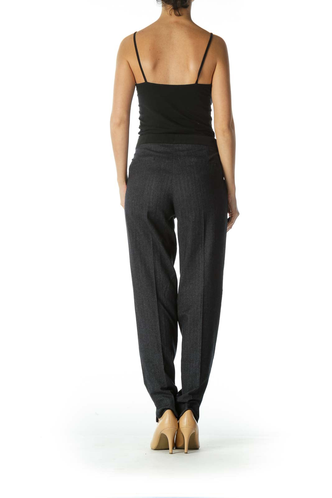 Black Twill Skinny Suit Pant