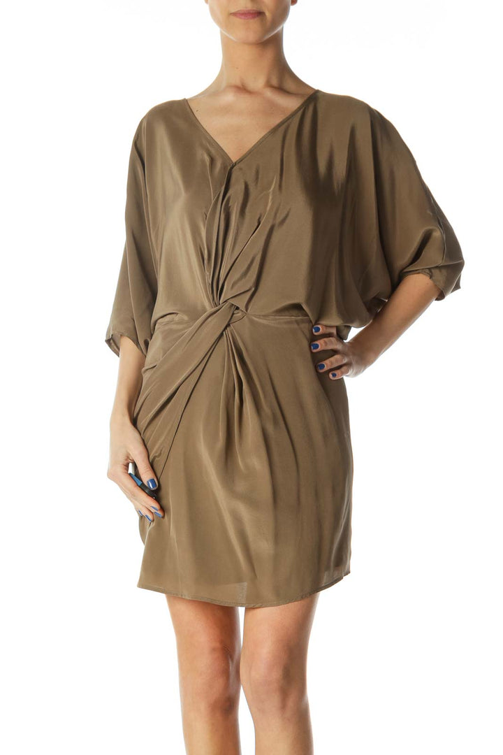 Brown Silk Day Dress