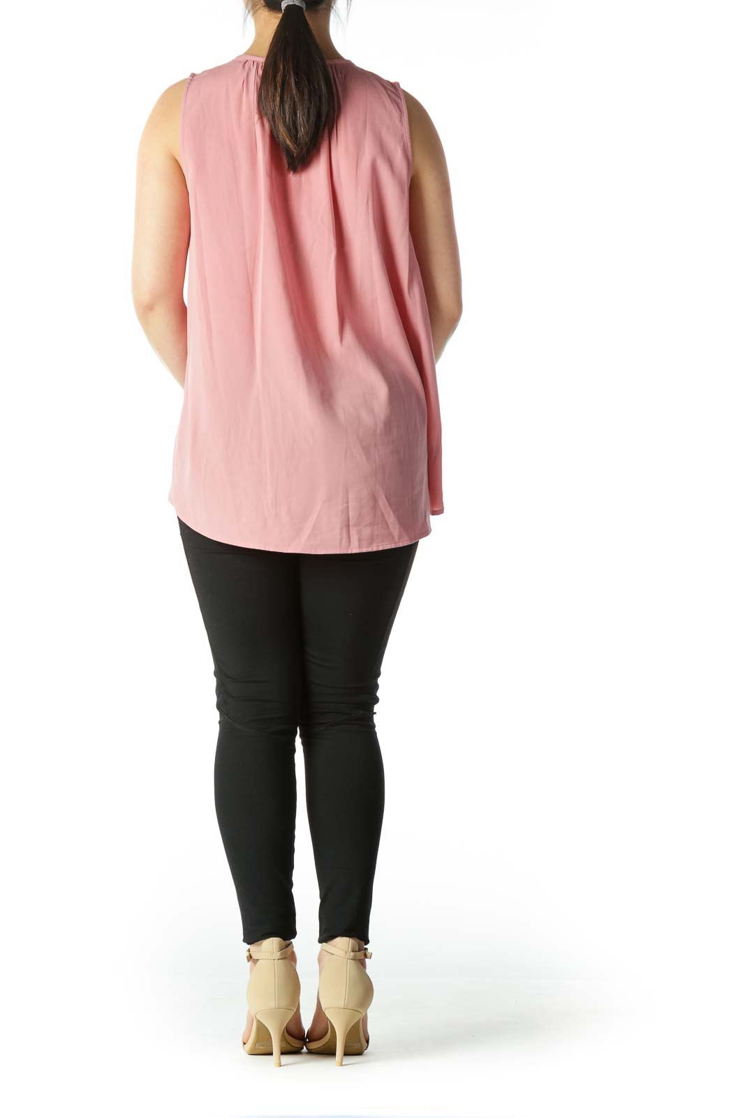 Pink Front Buttoned Shift Blouse