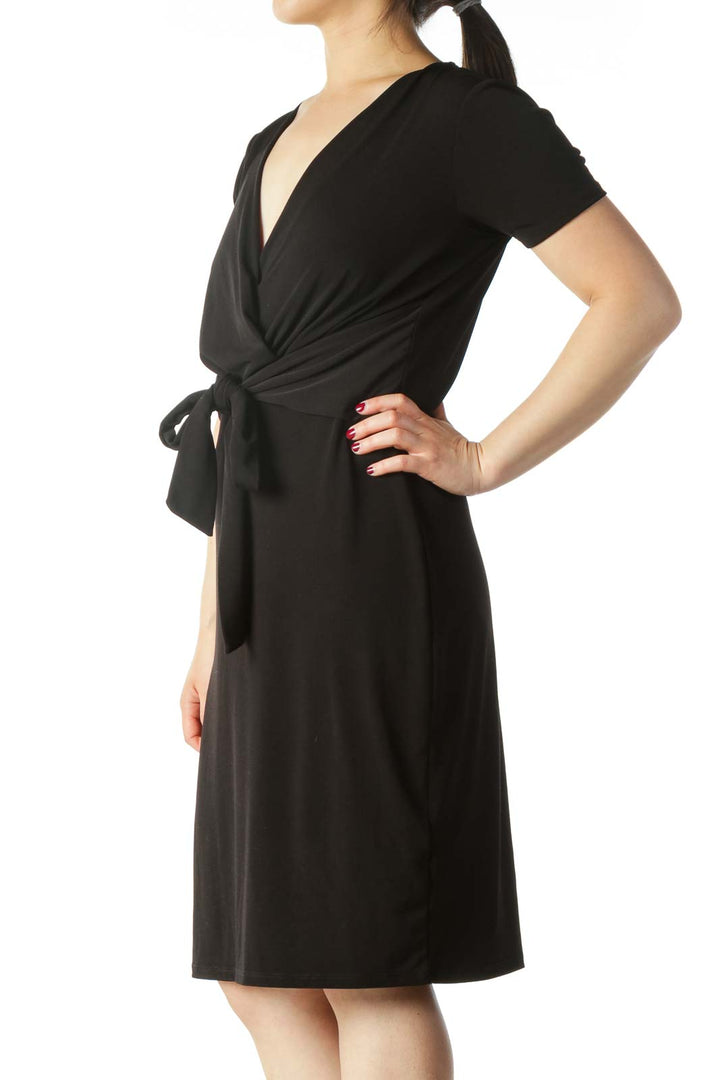 Black Wrap Evening Dress