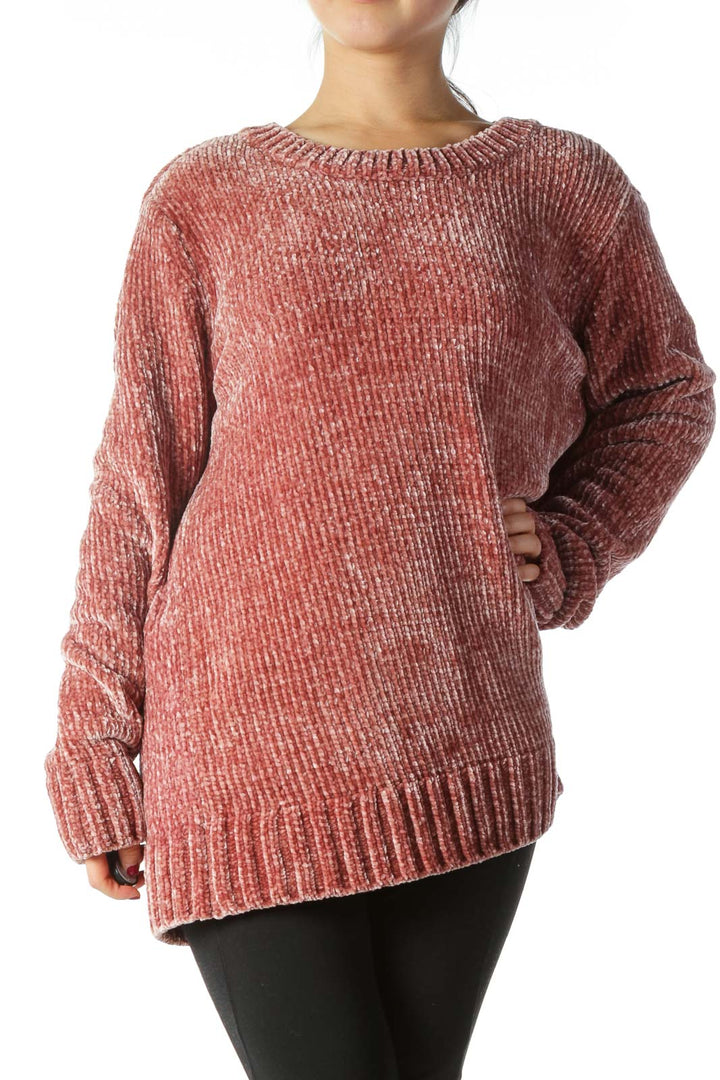 Pink Oversized Knit Sweater