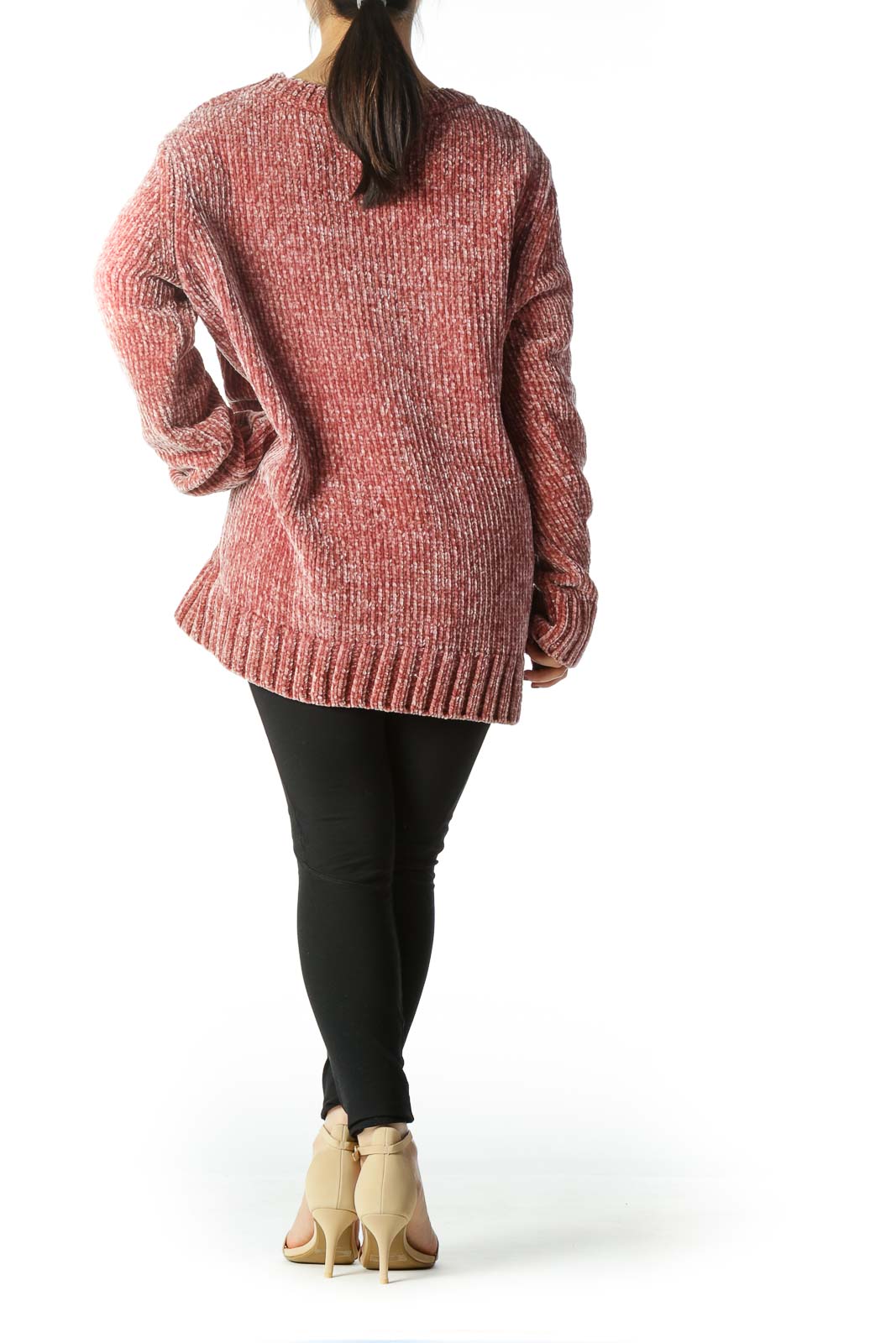 Pink Oversized Knit Sweater