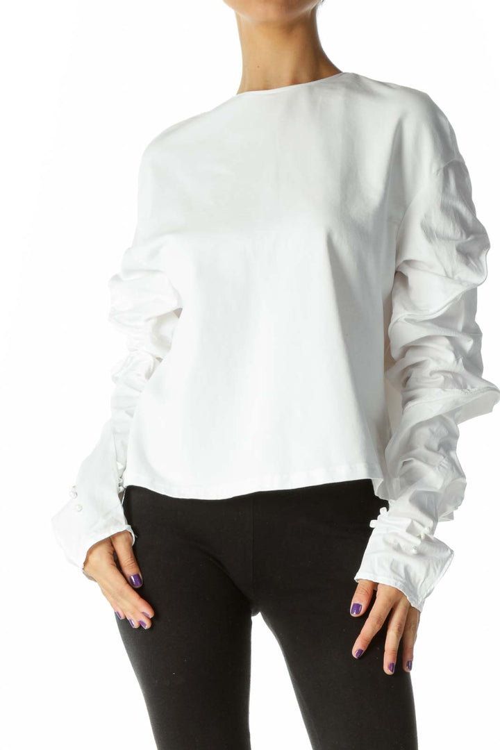 White and Gold Blouse