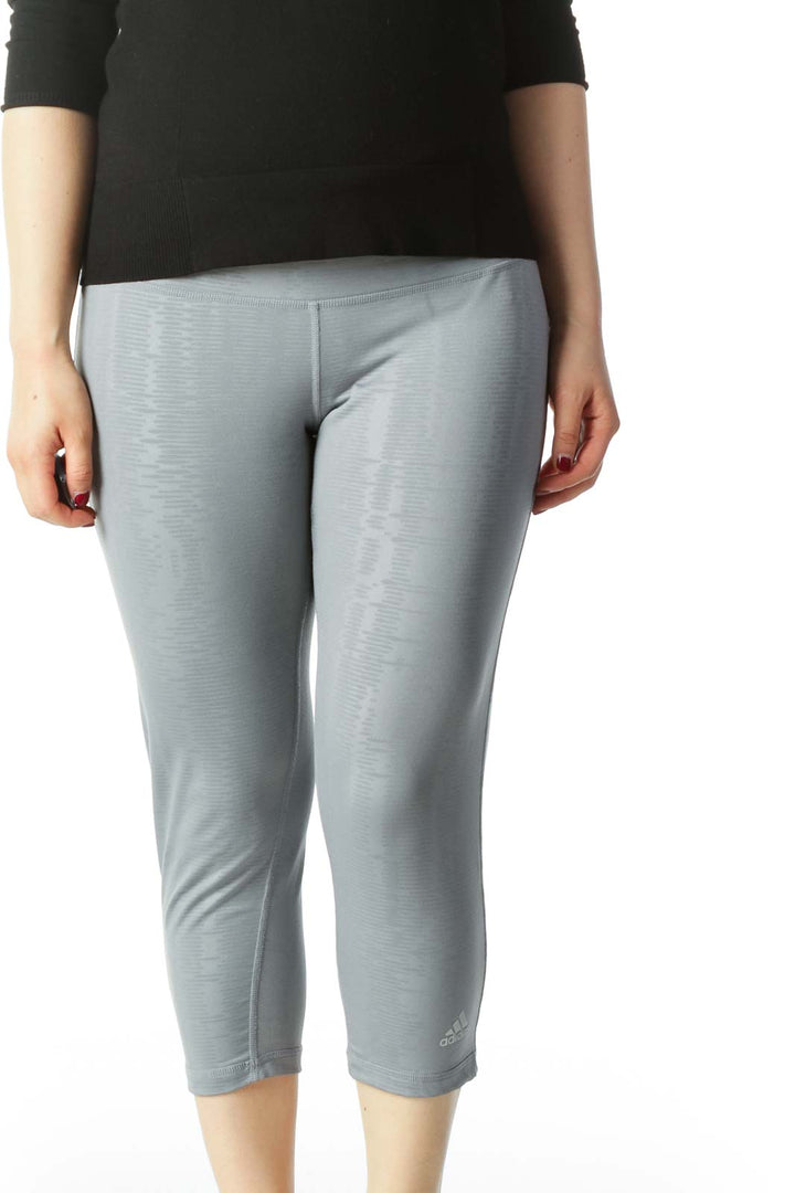 Gray Mid Rise Capri Pant