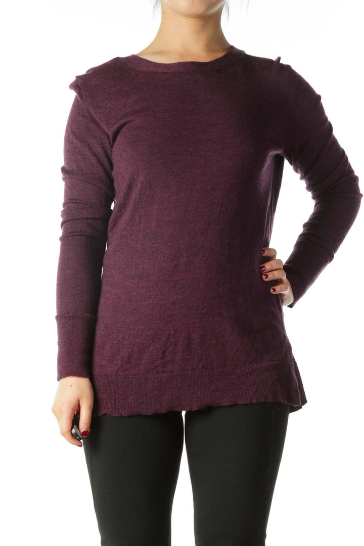 Purple 100% Extra Fine Wool Sweater