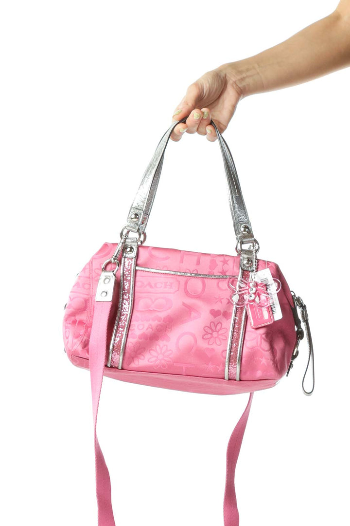 Pink Sequined Crossbody Bag