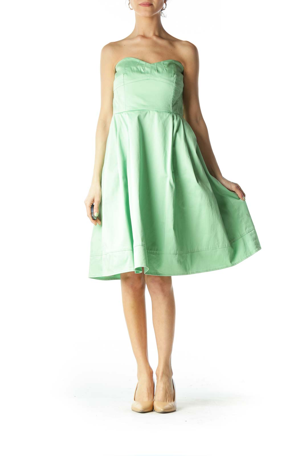 Green Strapless Dress