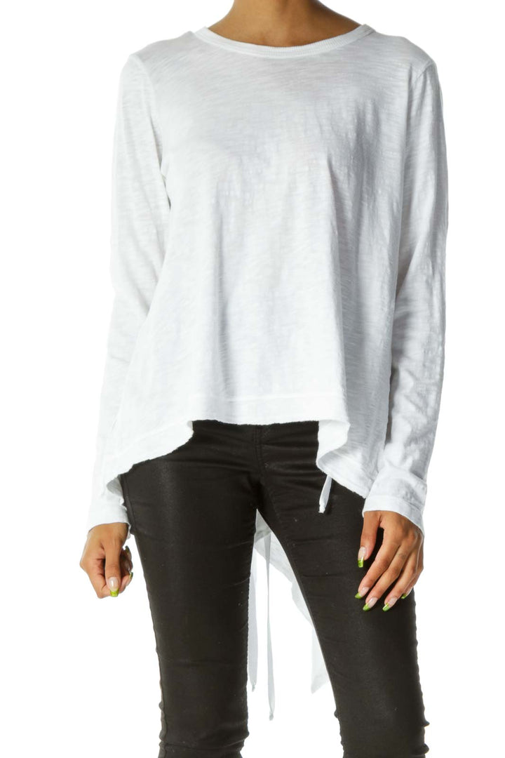 White Mottled Long Sleeve