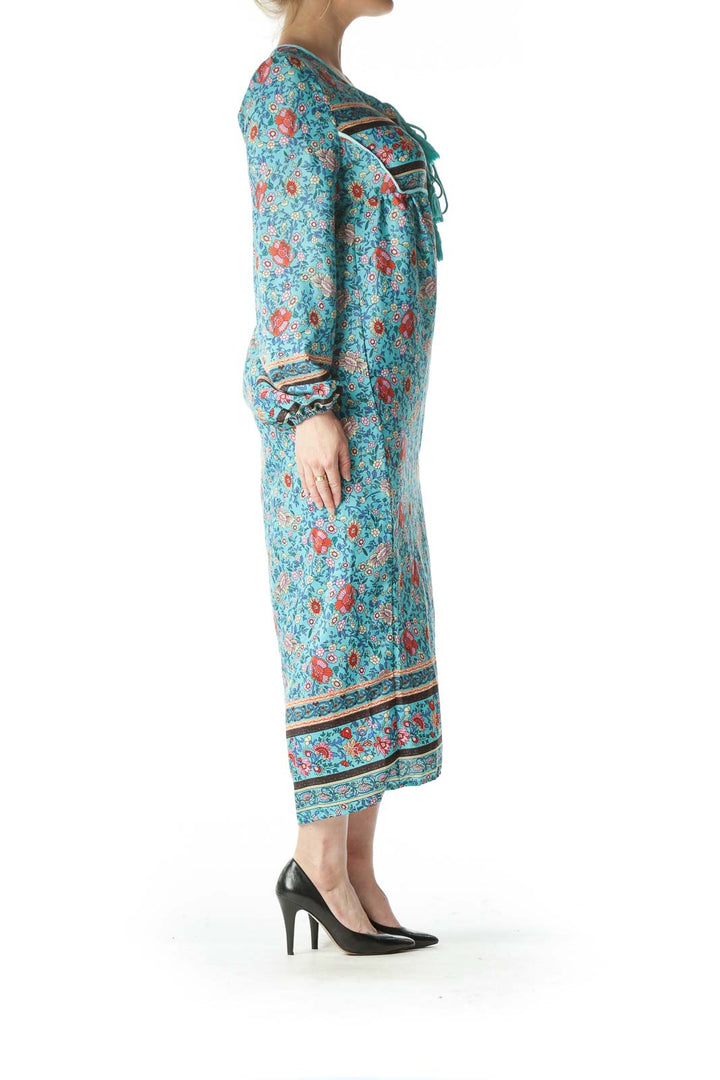 Multicolor Floral Print Maxi Dress