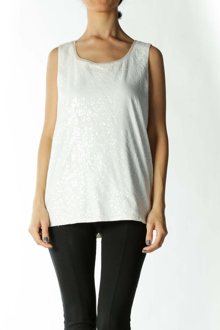 White Sequined Shirt