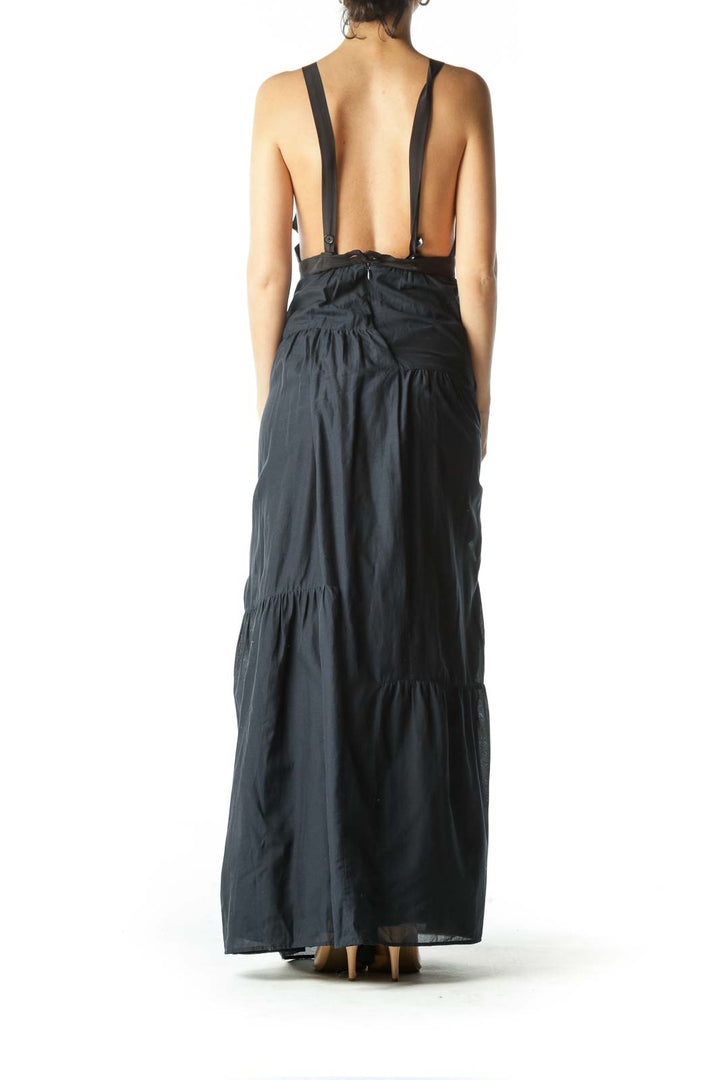 Black and Navy Blue Maxi Dress