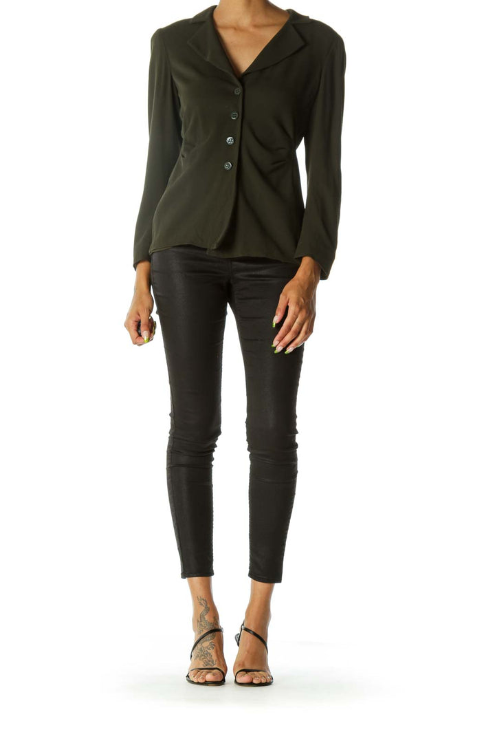 Green Designer Light-Layer Blazer