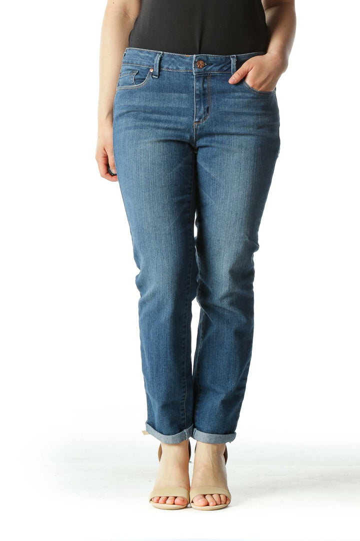 Blue Medium Wash Skinny Denim Jeans