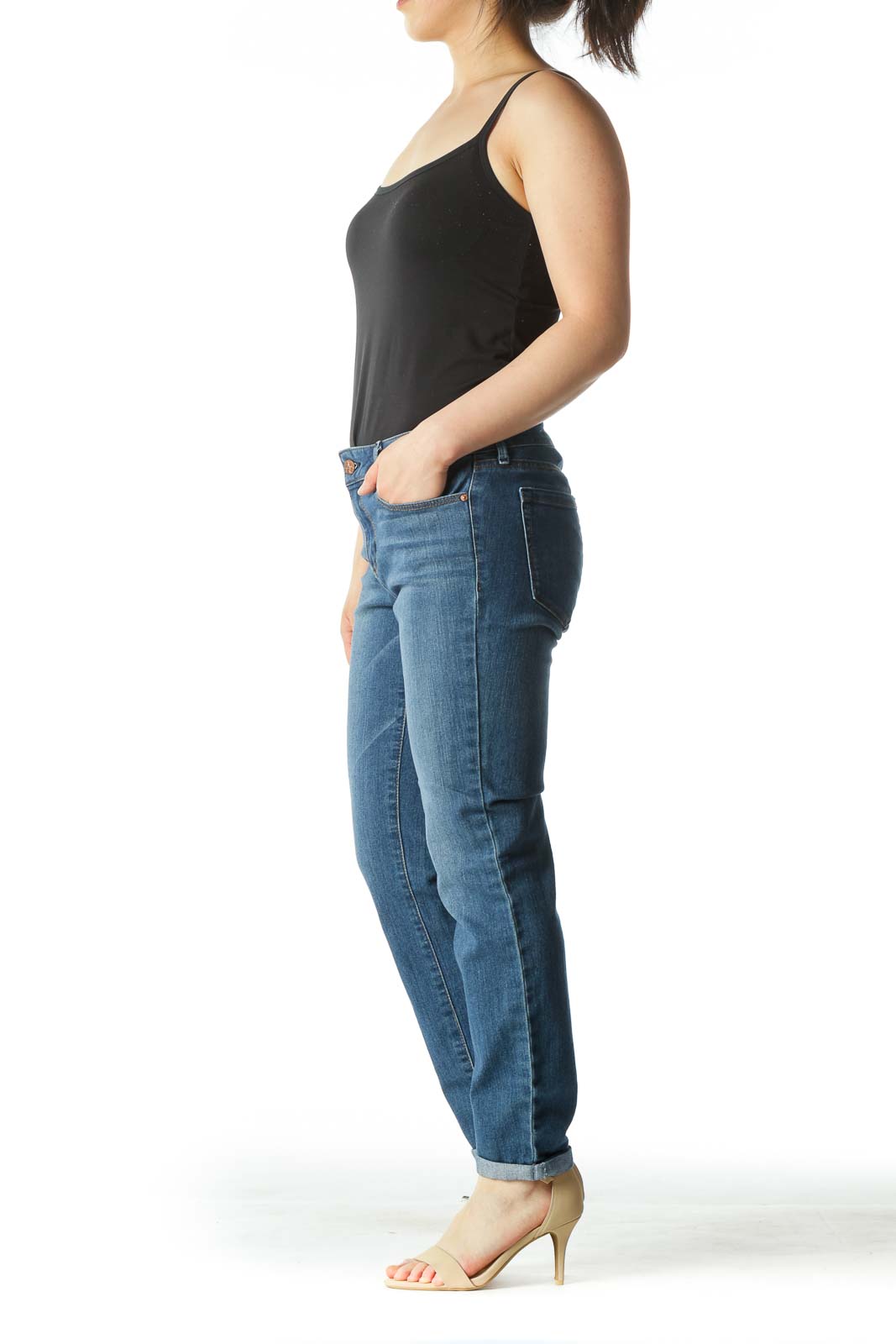 Blue Medium Wash Skinny Denim Jeans